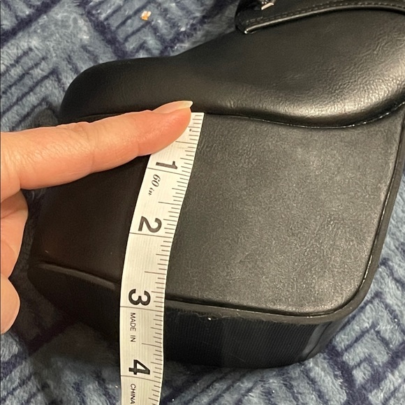 Demonia Black Buckle Platform Boots - Picture 15 of 16